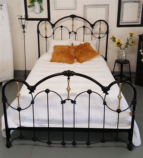Antique Black Queen Size Iron Bed With Gold Accents Available In The Shop Visit Us Online