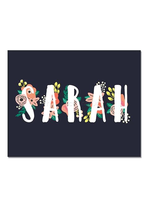Sarah Personalized Name Sign Baby Name Sign Party Printable