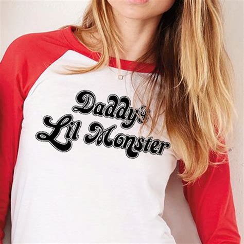 harley quinn cosplay shirt daddy s lil monster harley etsy