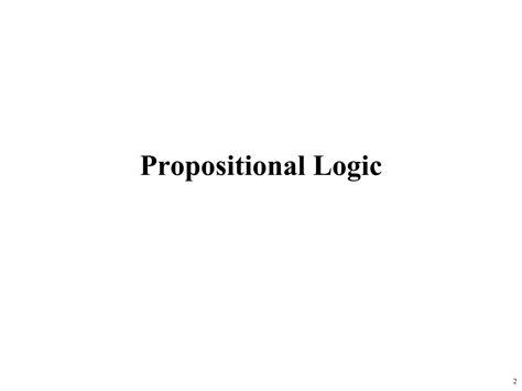 Propositional And First Order Logic