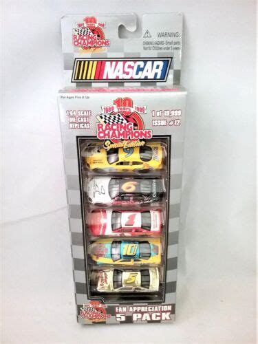 Racing Champions 10 Years Nascar Fan Appreciation 5 Pack Issue 12 New