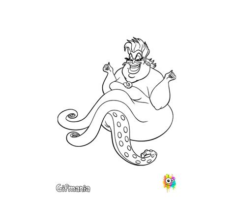Ursula the sea witch from the little mermaid story. Ursula Witch Coloring Page - Ursula Little Mermaid ...