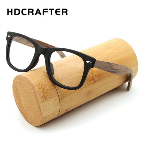 Hdcrafter High Quality Men Women Myopia Eyeglasses Wooden Myopia Glasses Frame Retro Frame
