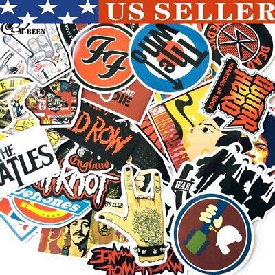 Us Stickers Lot Rock Band Punk Music Heavy Metal Bands Laptop Car Bumper Sticker Ebay