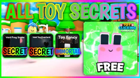 🧸toy🧸 All Toy Immortals And Secrets Showcase In Toy Clicking