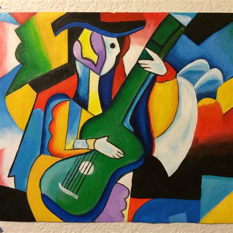 My Version Of A Picasso Painting In Acrylic Hoping I Did It Justice Cubist Paintings Pablo