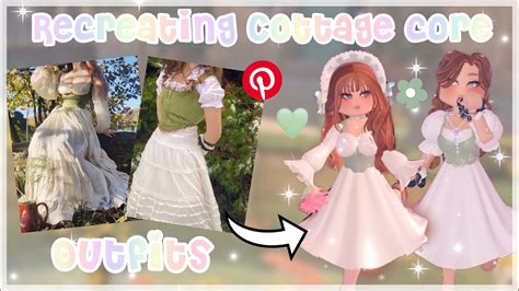 Recreating Cottagecore Outfits From Pinterest Roblox Royale High