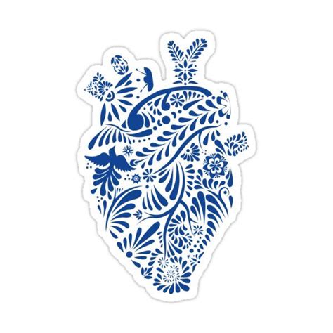 Heart Of Talavera Sticker By Mausb In Talavera Design