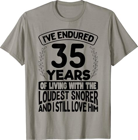 35th Wedding Anniversary Ts For Wife Married For 35 Years T Shirt