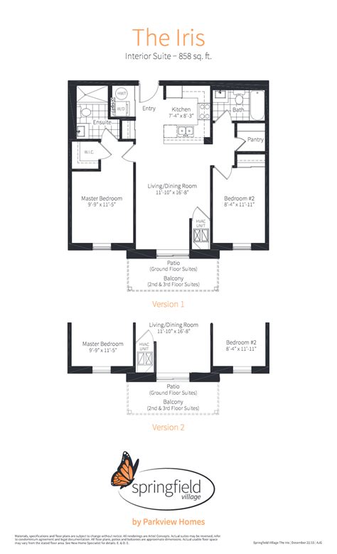 Springfield Village Condominiums The Iris Floor Plan Peterborough On