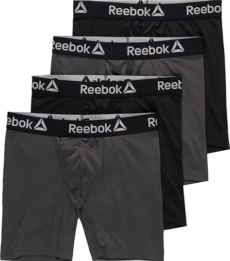 Reebok Performance Boxer Brief 4 Pack Mens Uk Clothing