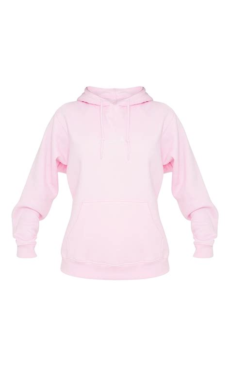 Plt Pink Embroidered Oversized Hoodie Prettylittlething Usa