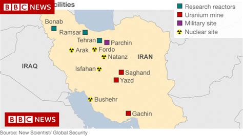Irans Key Nuclear Sites Bbc News