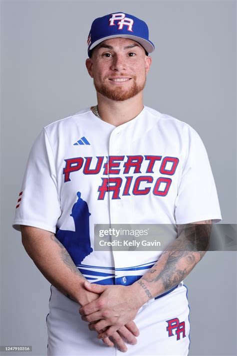 Christian Vázquez Of Team Puerto Rico Poses For A Photo During The