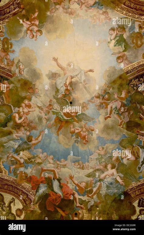 Almighty God The Father By Antoine Coypel Detail Of The Ceiling Of