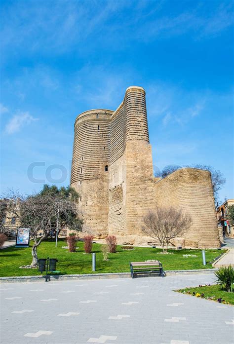 Ancient Maiden Tower In Baku Azerbaijan Stock Image Colourbox