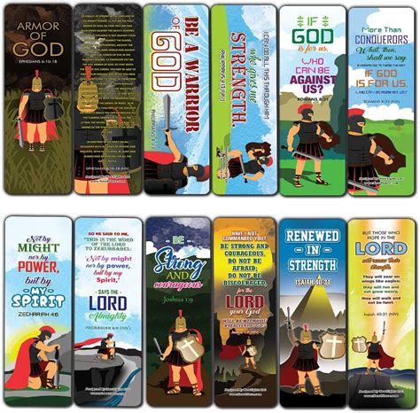 Armor Of God Bookmarks 60 Pack Stocking Stuffers For Men And Women