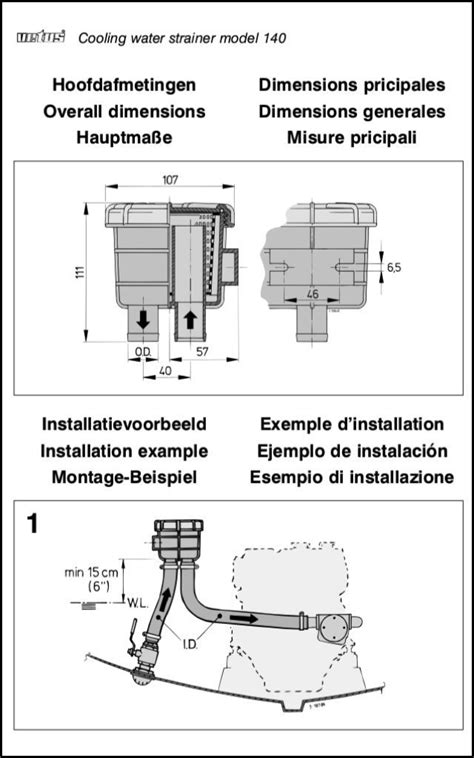 Vetus Raw Water Strainer 140 Installation Guide Marine Diesel Basics