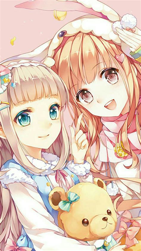 Cute Art Style Animemanga Mejores Amigas Anime Chica Manga Y