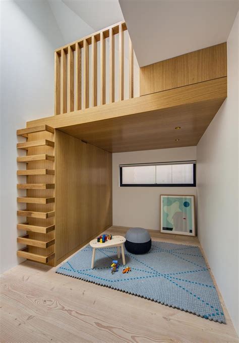 House With Interesting Wooden Staircase Design And Child Hideout
