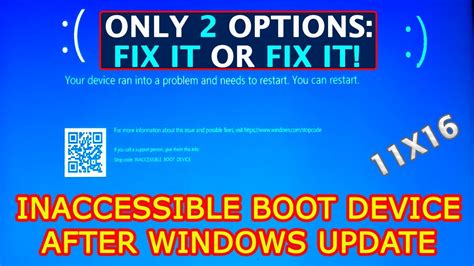 How To Fix Automatic Repair Loop In Windows With Inaccessible Boot Device Blue Screen Error