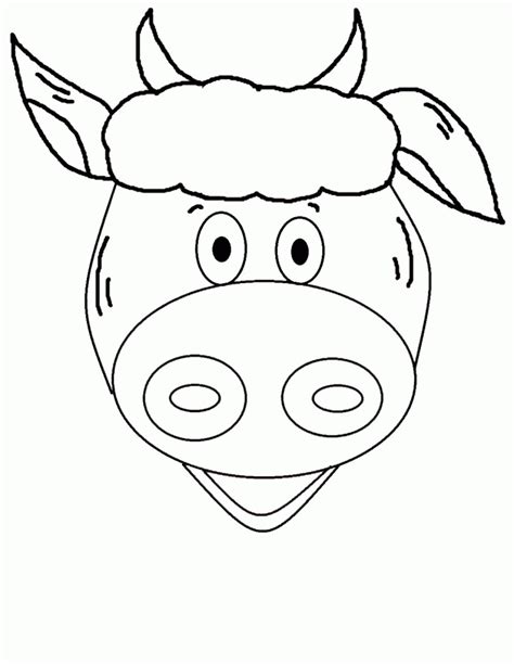Cow Face Coloring Pages Printable