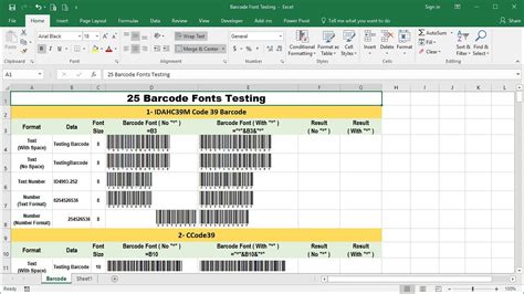 How to generate, print barcode using. How to generate barcode in Excel and 25 Barcode Fonts work with barcode scanner. - YouTube
