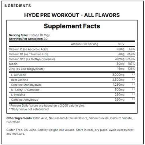 2 X 30 Servings Prosupps Hyde Pre Workout