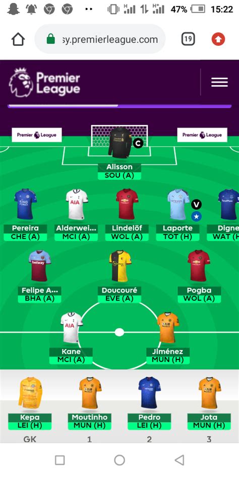 Rules for the initial setup of the squad: Nairaland Fantasy Premier League 2019/2020 - European ...