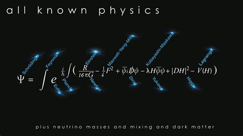 Almost All Of Known Physics In A Single Equation The Wavefunction As A