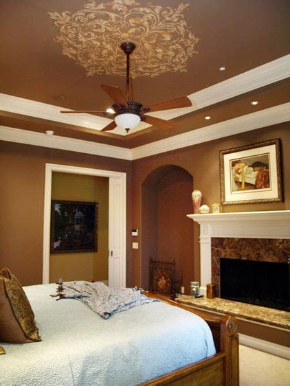 The below ceiling we also used there is no set rule as to how to paint or accent a tray ceiling. Paint on tray ceiling | Favorite Places & Spaces | Pinterest