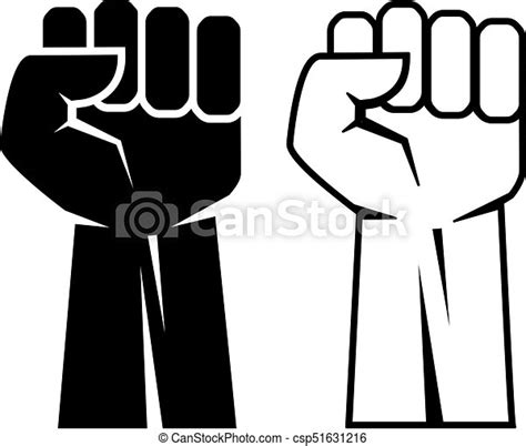 Fist Vector Icon Fists Vector Icons Set Canstock