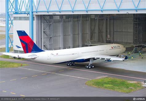 Most Advanced A330 Rolls Out Of Paintshop In Delta Air Lines Livery