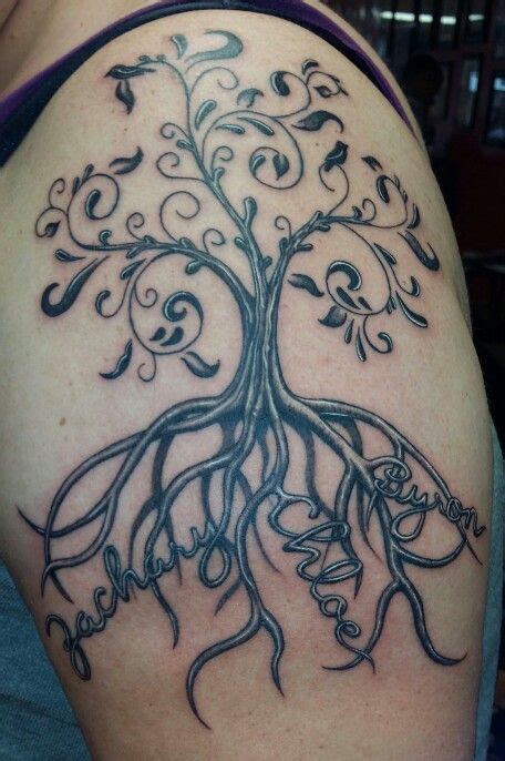 Tree with kids names tattoo. Thank you for sitting thru this one start ...