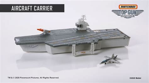 Matchbox 2020 Top Gun Maverick Aircraft Carrier Playset Vehicles F35