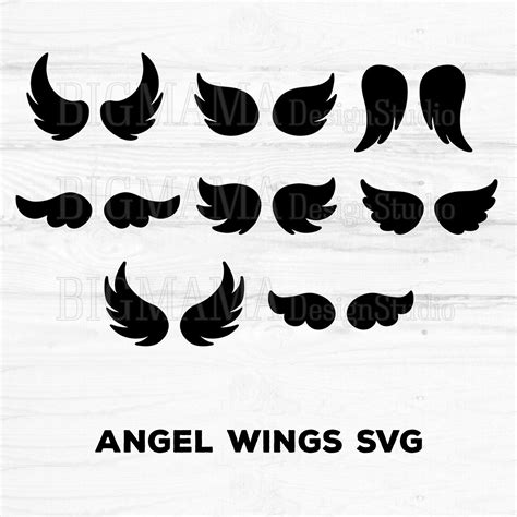 Wings Svg Bundle Angel Wings Svg Bundle Mx