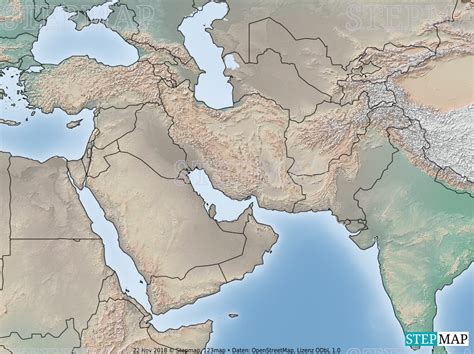 Stepmap Iran Hochland Landkarte Für Welt