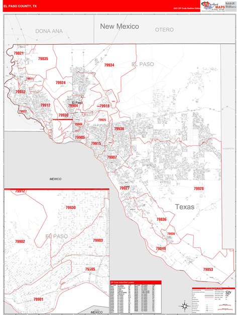 El Paso Texas Zip Code Map Free Printable