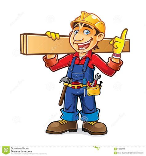 Cartoon Builder Idea Stock Vector - Image: 67560414