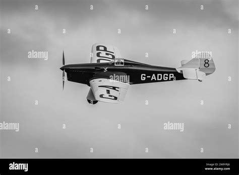 1935 Miles Hawk Speed Six ‘G-ADGP’ airborne at the Race Day airshow