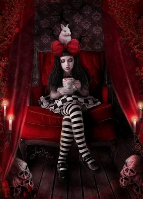Goth Alice In Wonderland Halloween Patron Xo Dark Alice In Wonderland Alice In Wonderland