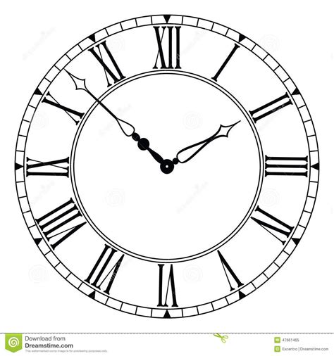 Clock Stock Vector Illustration Of Design Number Roman 47661465 Clock Tattoo Design