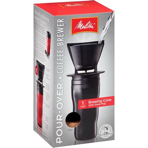 Melitta Coffee Maker Single Cup Pour Over Brewer With Travel Mug