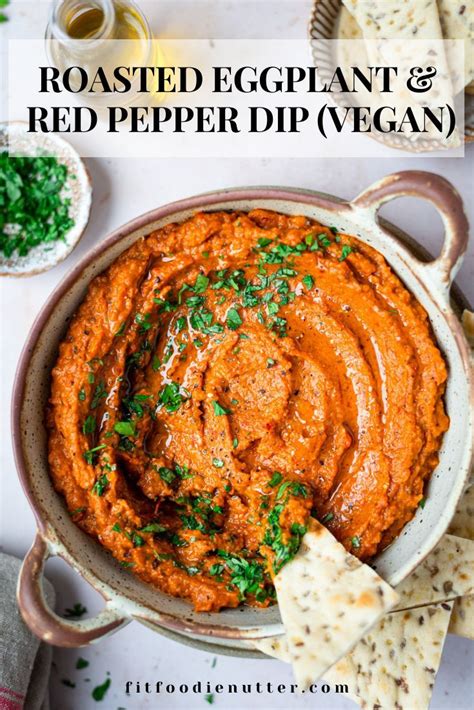 roasted eggplant and red pepper dip