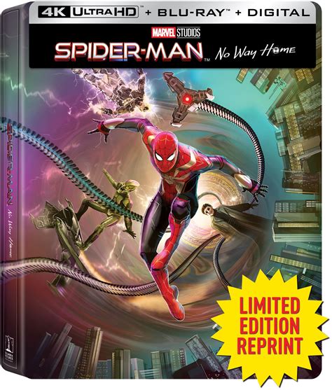 Spider Man No Way Home Limited Edition Steelbook 4k Ultra Hd Blu
