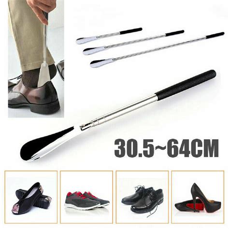 Extra Long Handle Shoe Horn Stainless Steel 25 Handled Metal Shoehorn