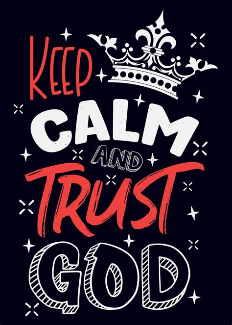 Keep Calm And Trust God Glossy Poster Picture Banner Print 2310 C 22