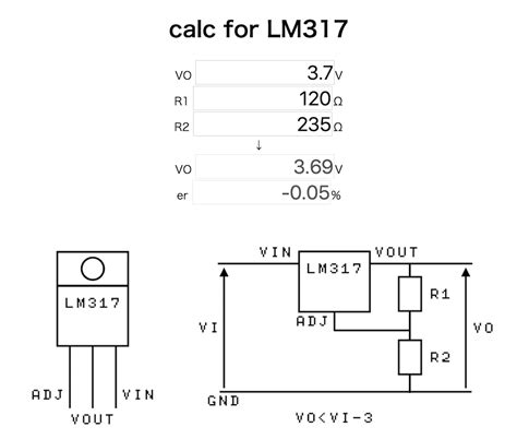 電圧自在！lm317計算機