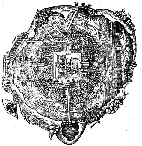 Plan Of Tenochtitlan Mexico City Zucker Paul 1959 Town And Square