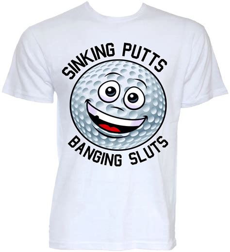 mens funny cool novelty golfer ball slogan joke rude golfing t shirts ts t shirts print t